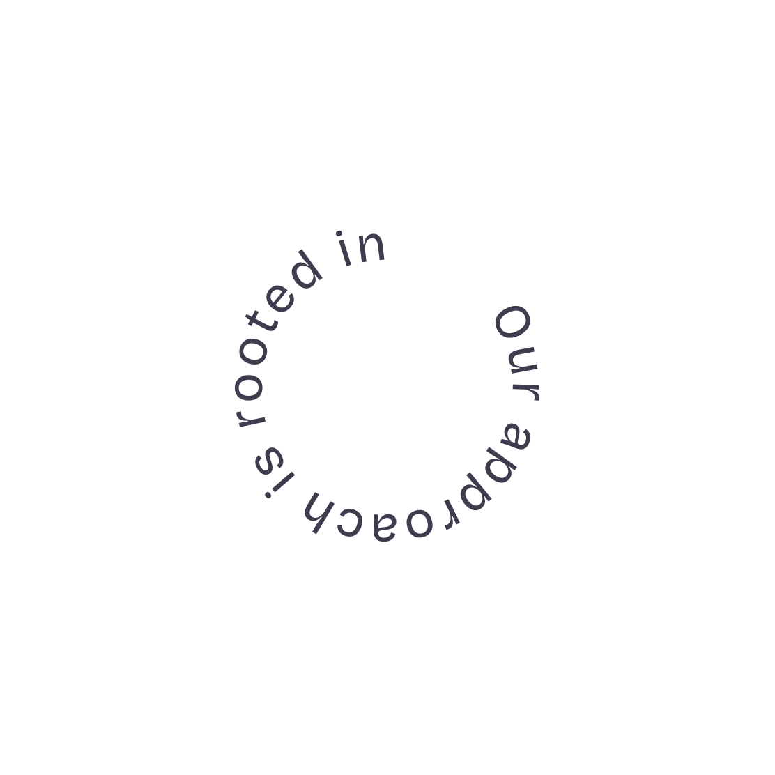 Our approach is rooted in 3