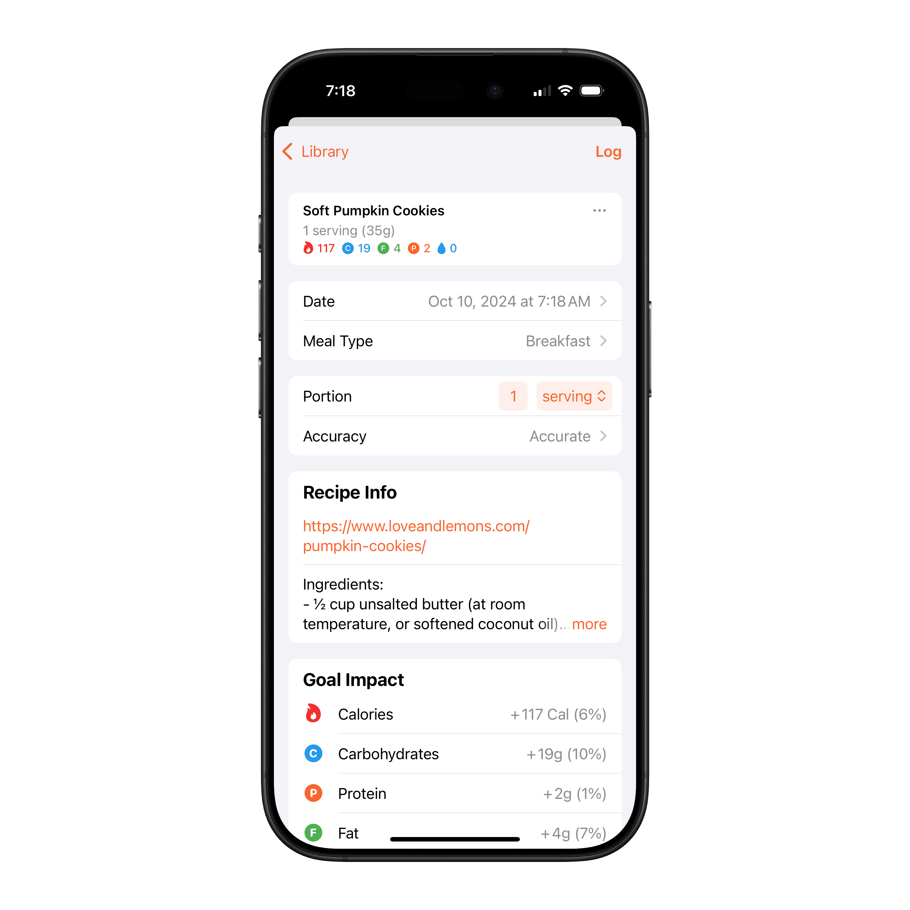 You can add notes and associate a URL for any recipe