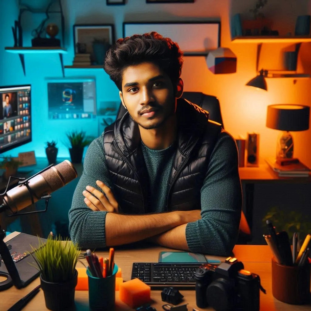 Portrait of portfolio creator – front view