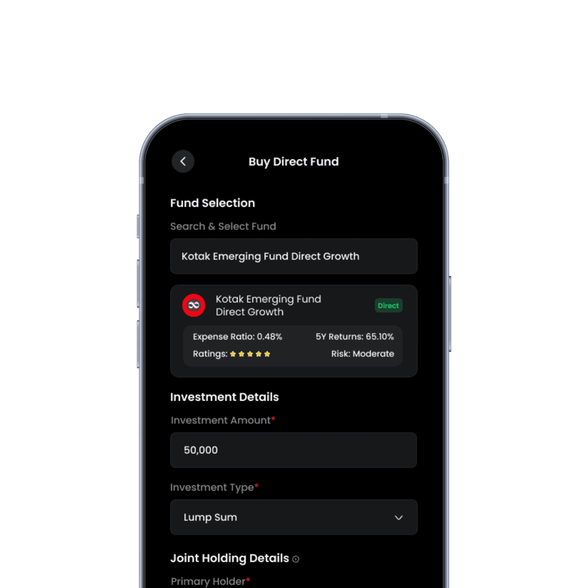 Daily limit card showing $2,500 spent, representing 12.5% of the total limit