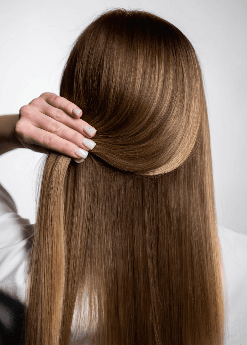 keratin treated hair model