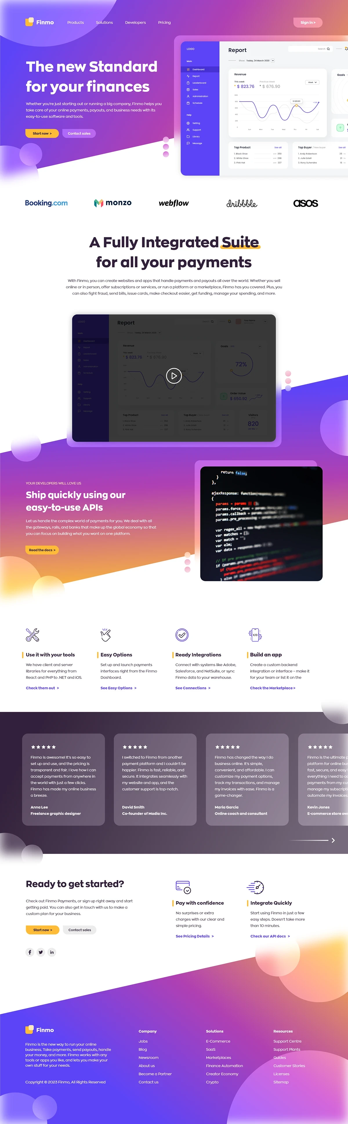 Fintech finance Startup Webflow UI/UX landing page Figma ui design user interface