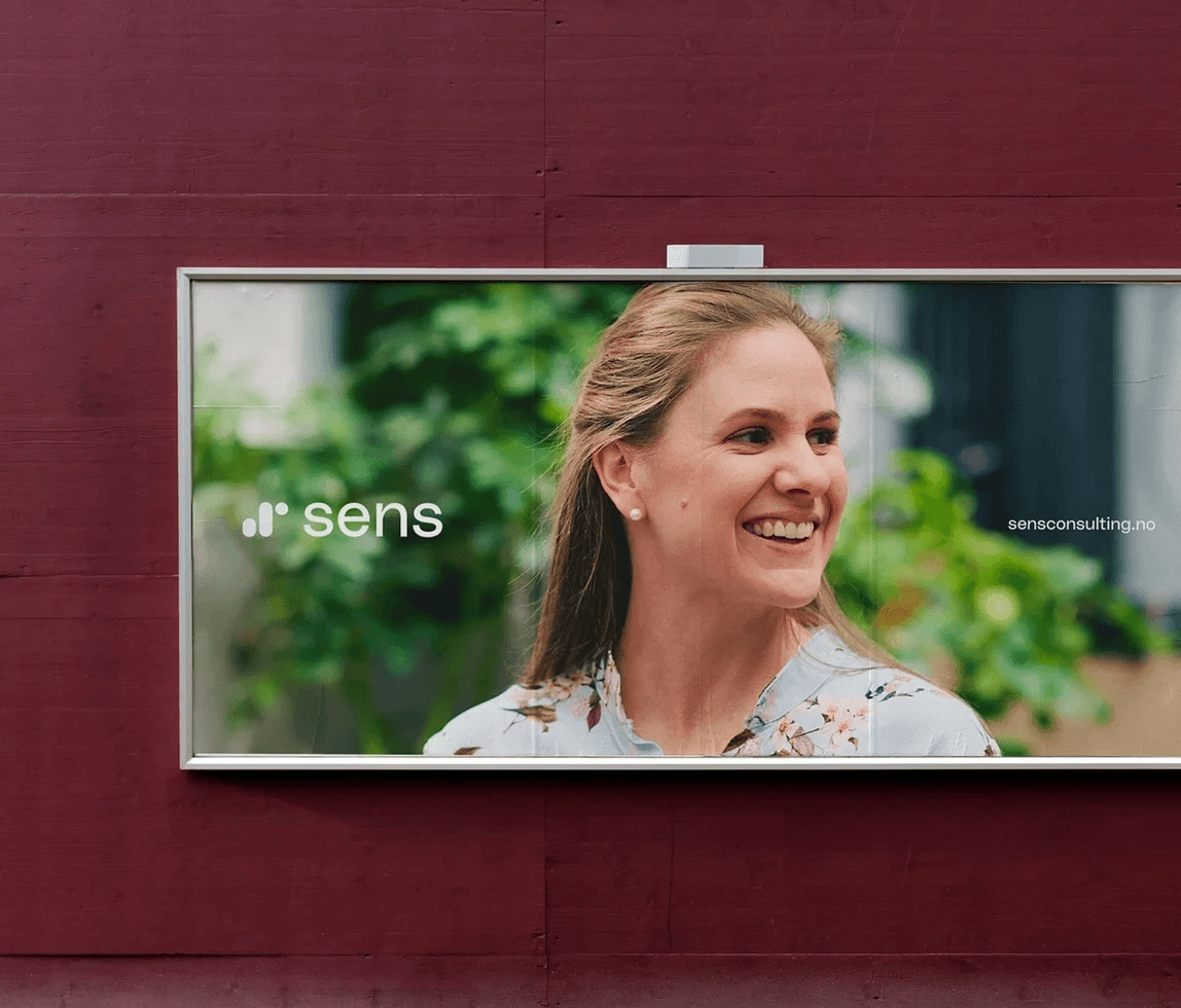 Billboard  with poster designs made for Sens Consulting.