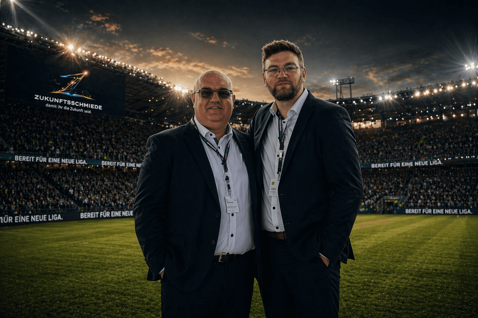 Man in black track suit on a track. Coaching or athlete.