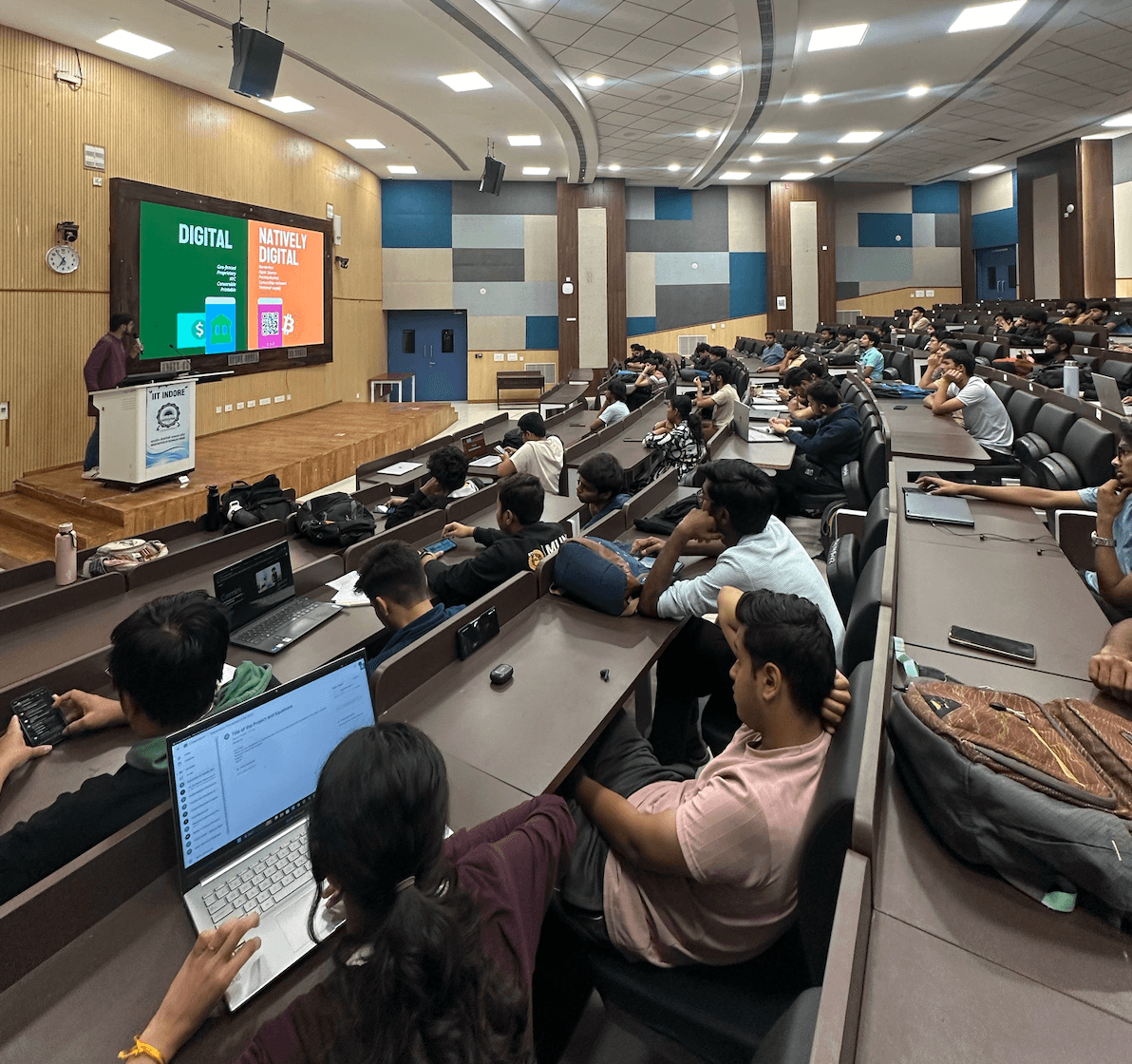 Attendees at a Bitcoin India Tour educational event in Hyderabad, organized by Bitcoin Bharat