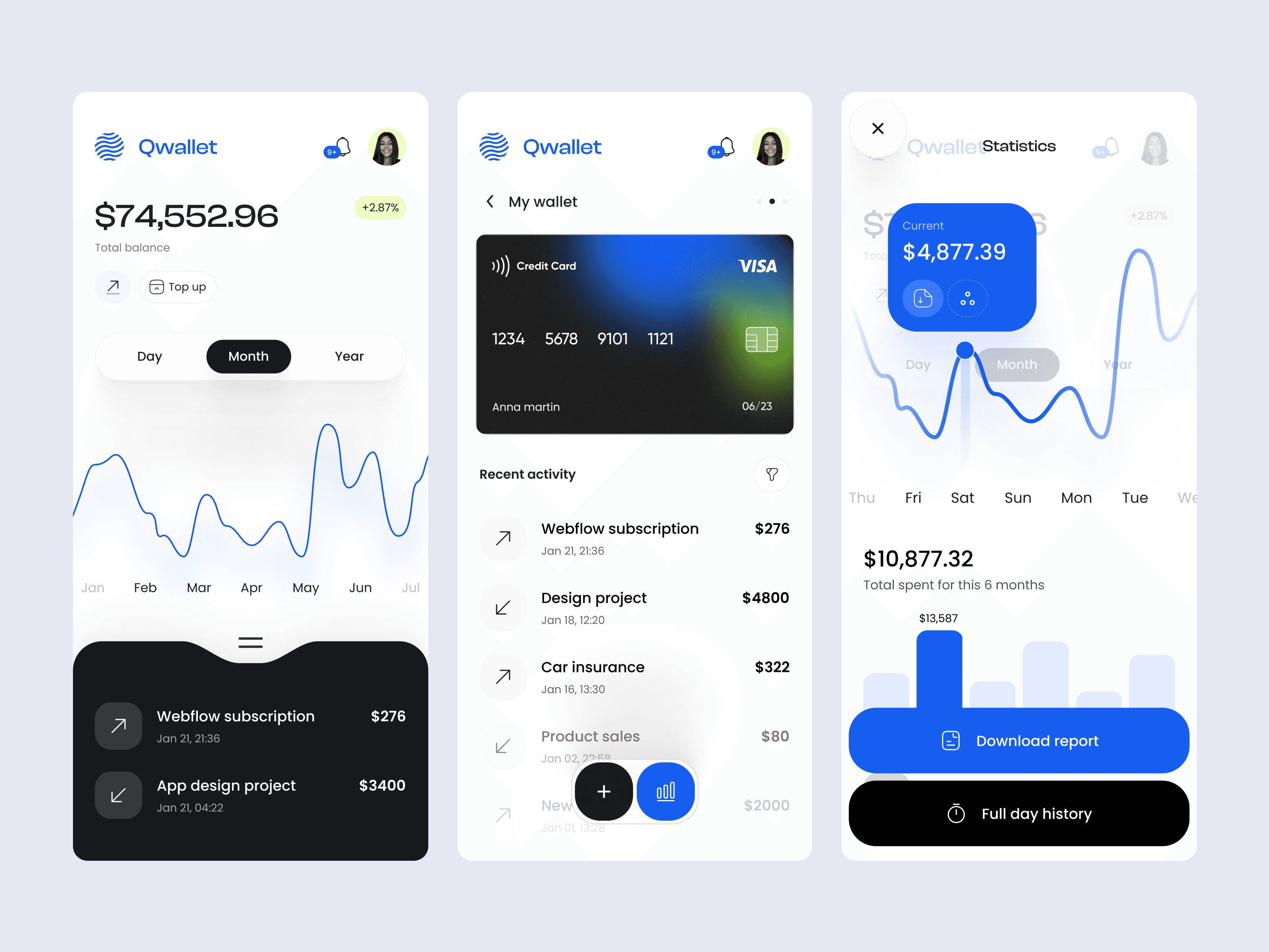 Wallet app design