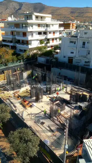 Construction progress, Zerva Residential, Glyfada. September 2026.