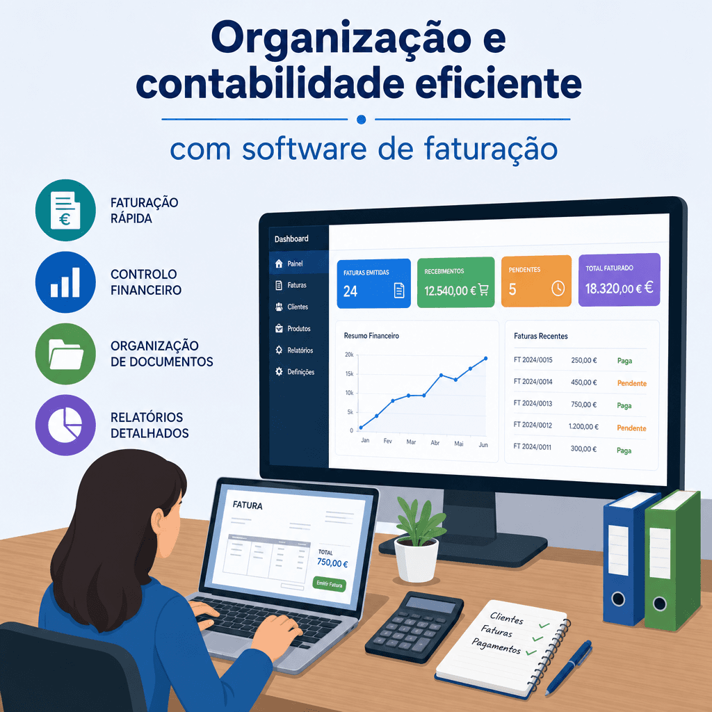 Organização e contabilidade eficiente com software de faturação