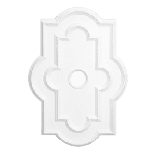 Decorative ceiling medallion for chandelier – primed and ready to paint
