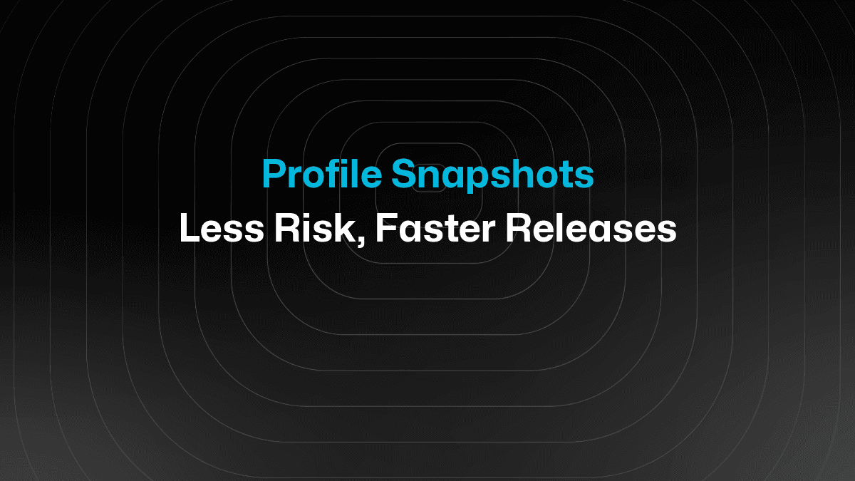 Profile Snapshots: Less Risk, Faster Releases