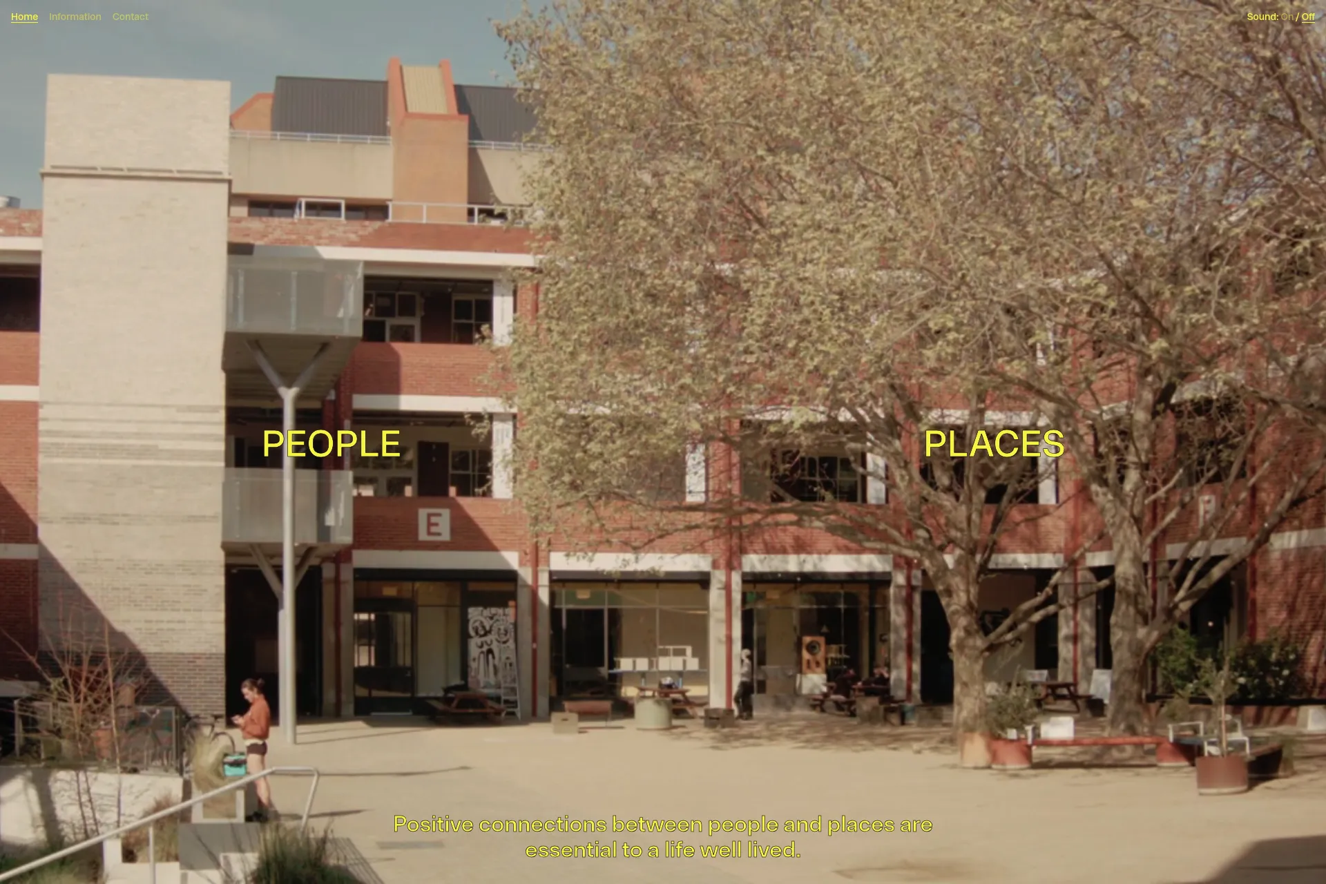 Screenshot of PEOPLE, PLACES website