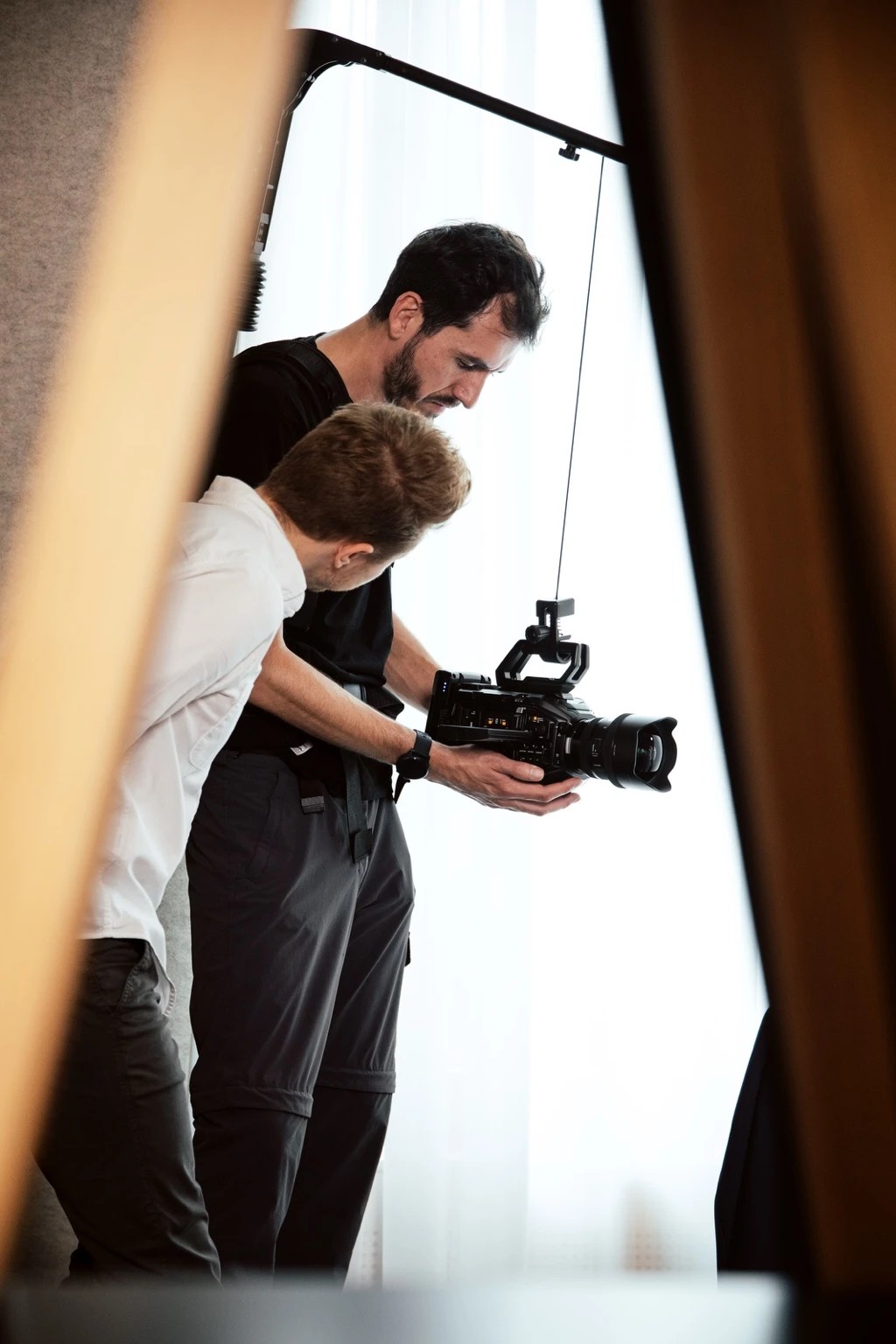 team looking through designs