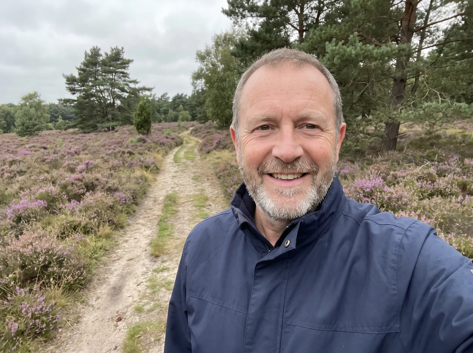 Martin out walking on the heath