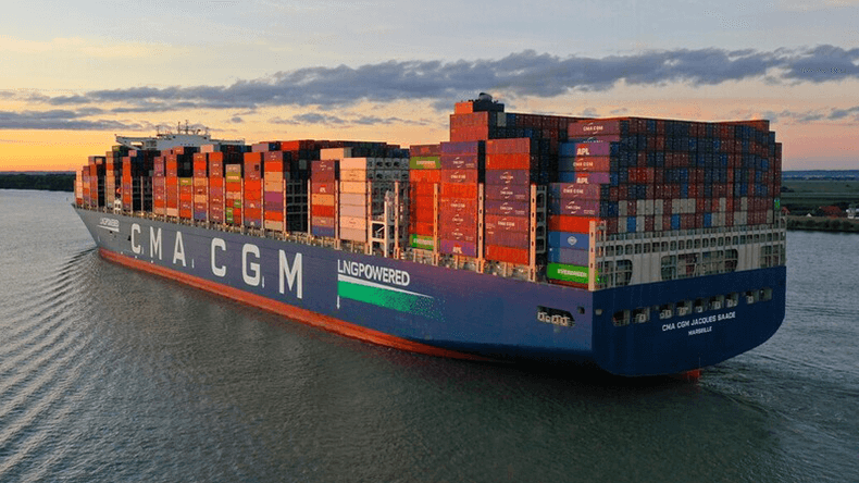 CMA CGM shipping containers