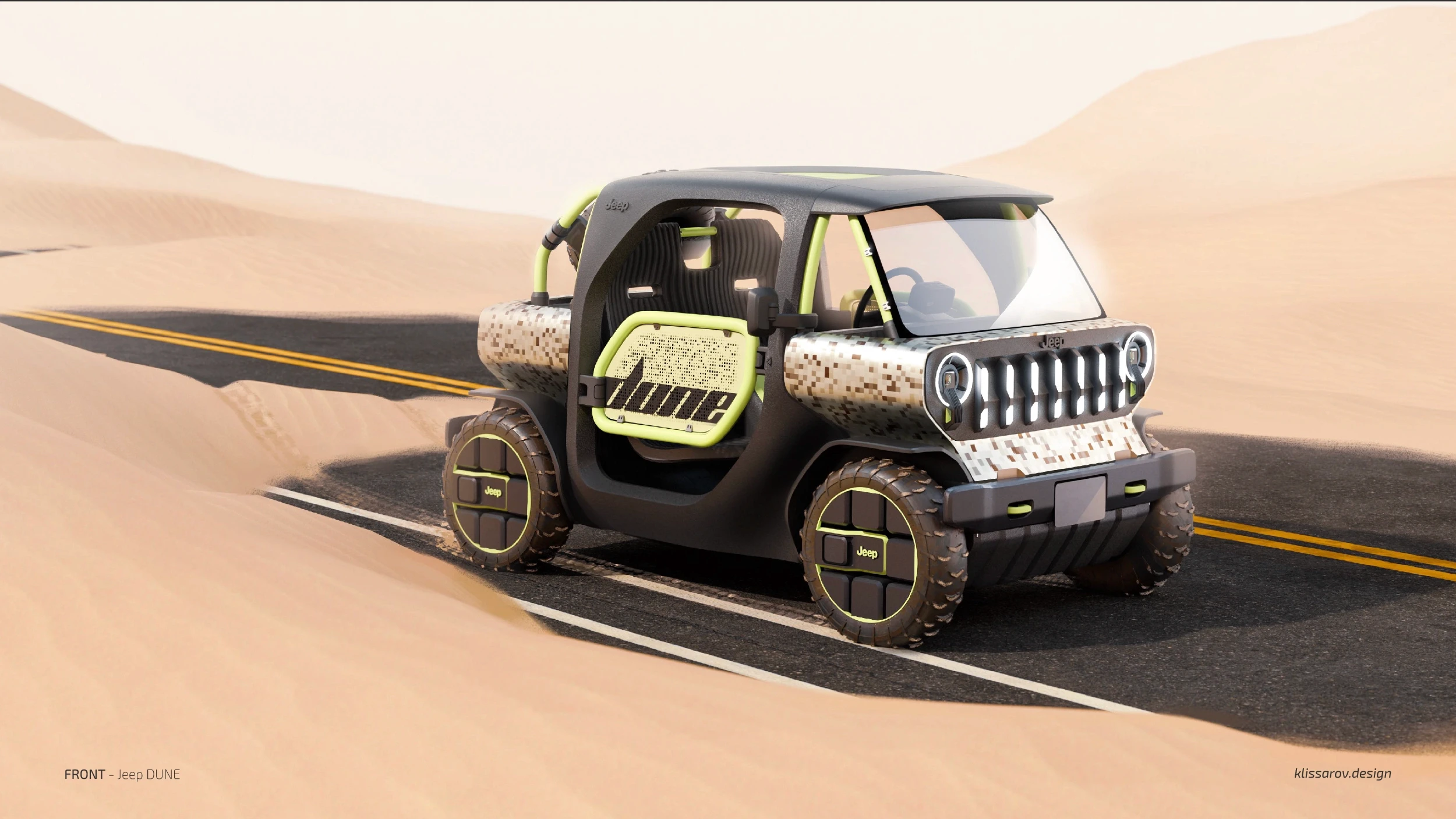 Jeep dune final front three quarter