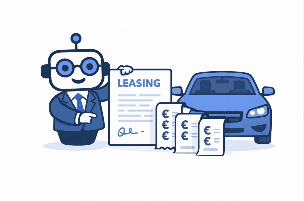 Robot księgowy, samochód leasingowy, umowa i raty leasingu