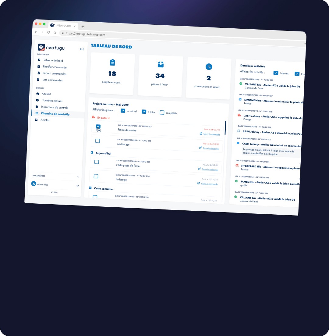 Logiciel NEO-FUGU® FollowUp