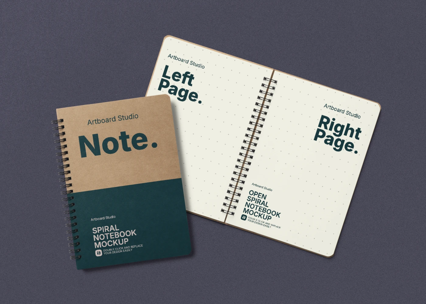 A5 notebook mockup