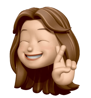 Memoji of a female face smiling