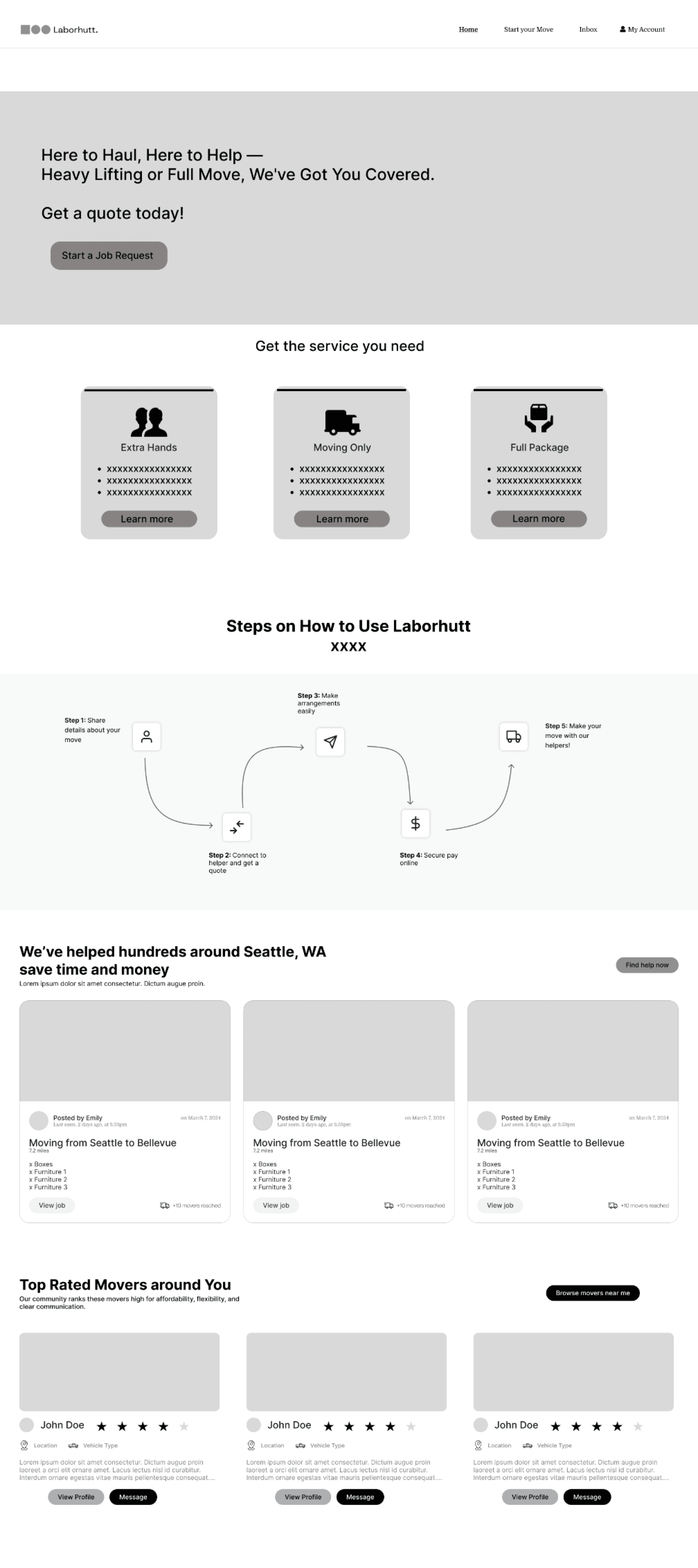 Lo-Fidelity and Wireframing Designs