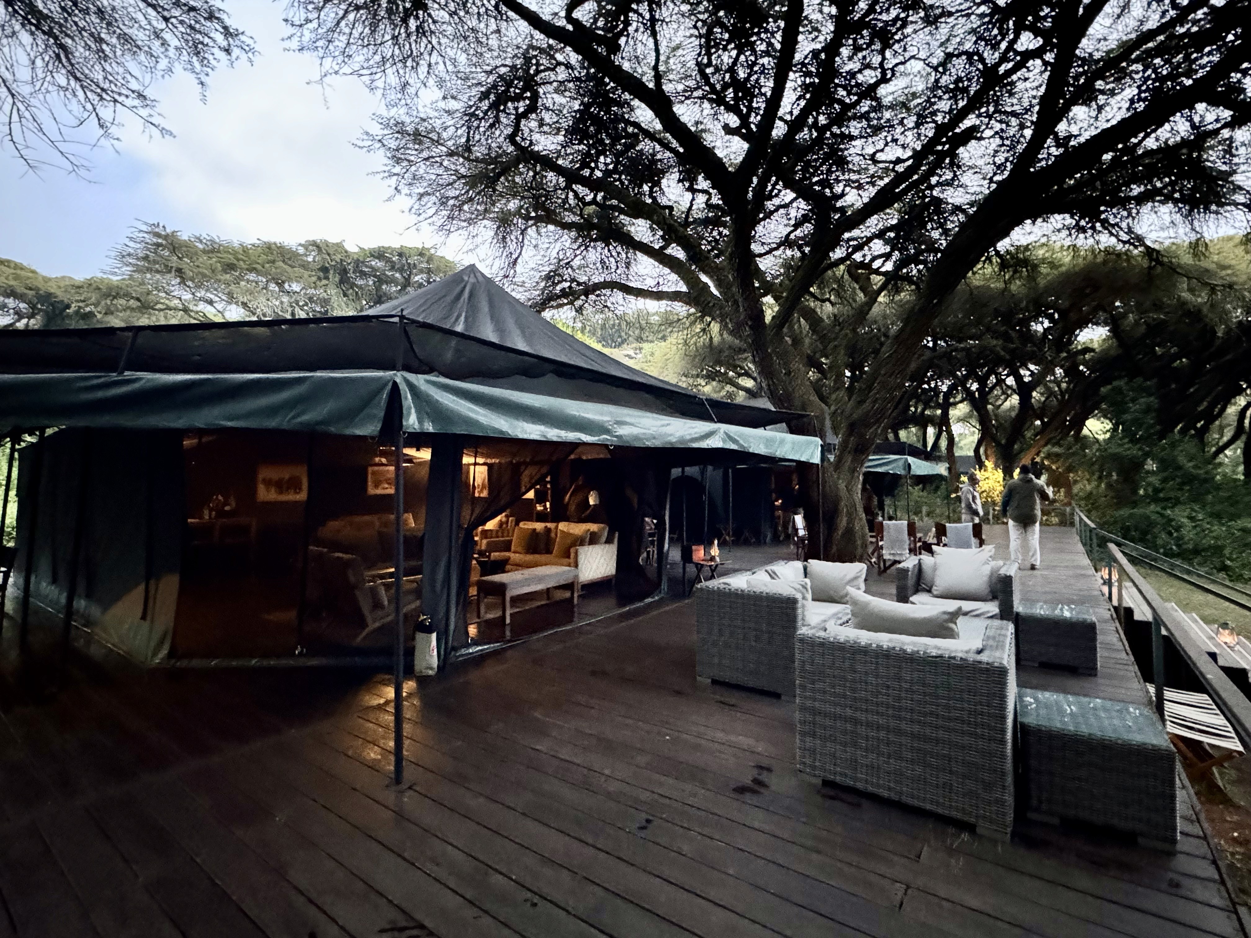 Ngorongoro crater camp lobby