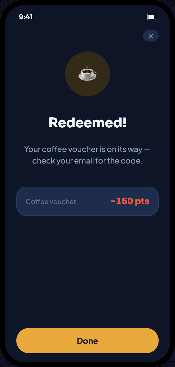 Redeemed screen