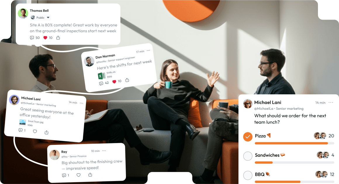 Company news feed and updates