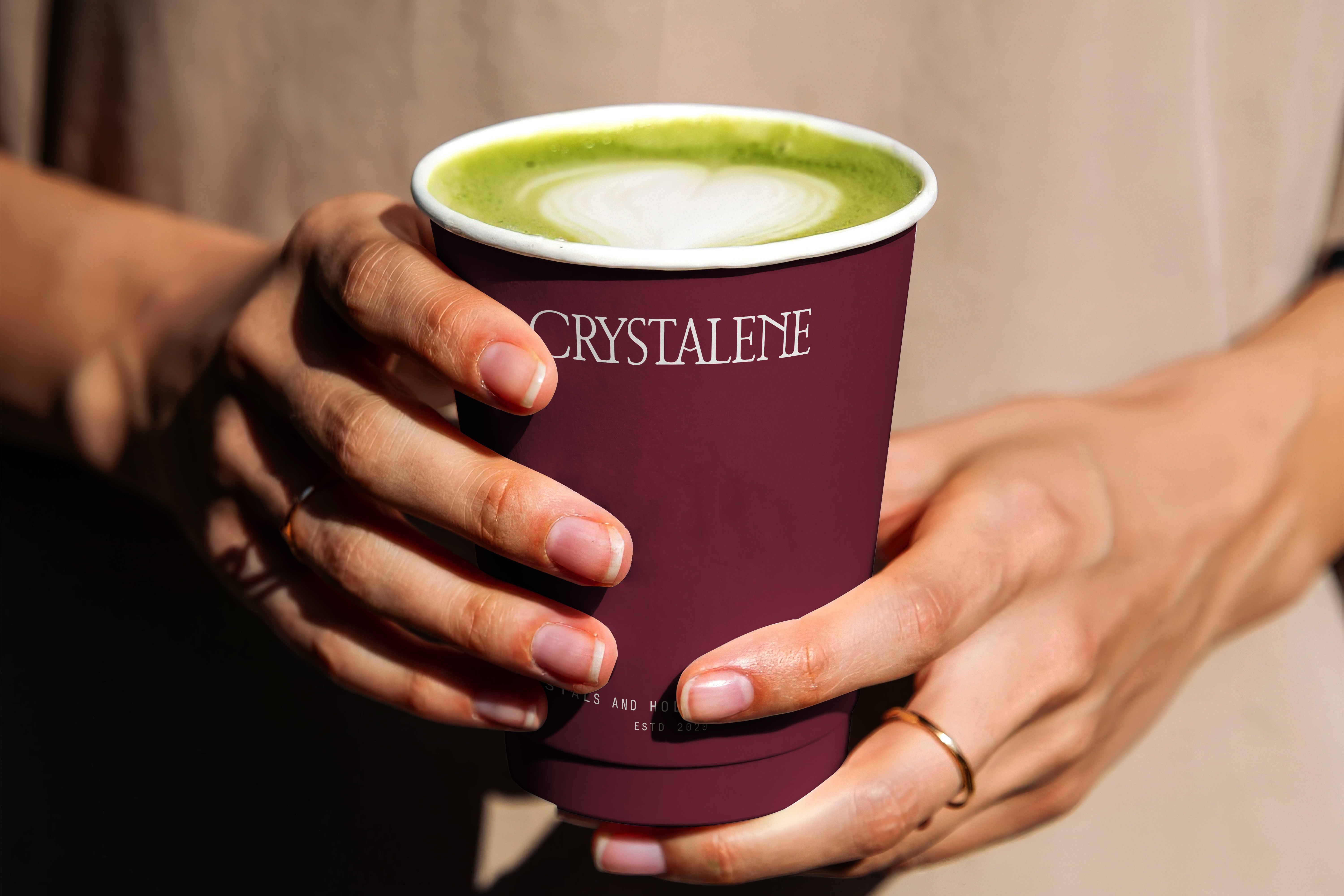 Branding, visual identity, packaging design for a crystal shop and coffee café in Makati, Philippines