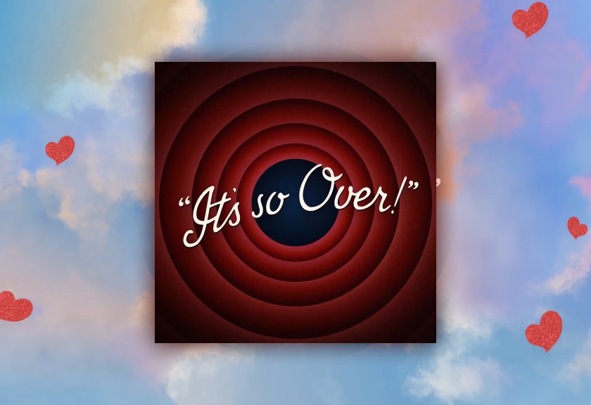 A scalloped flower-shaped card reading "it's my birthday" in lowercase, placed on a pink-orange ombré background with a dreamy, sunset-toned gradient.