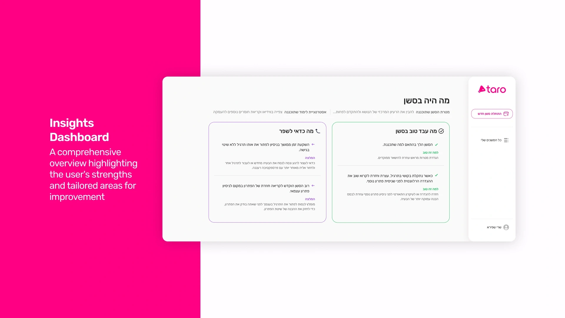 Insights screen