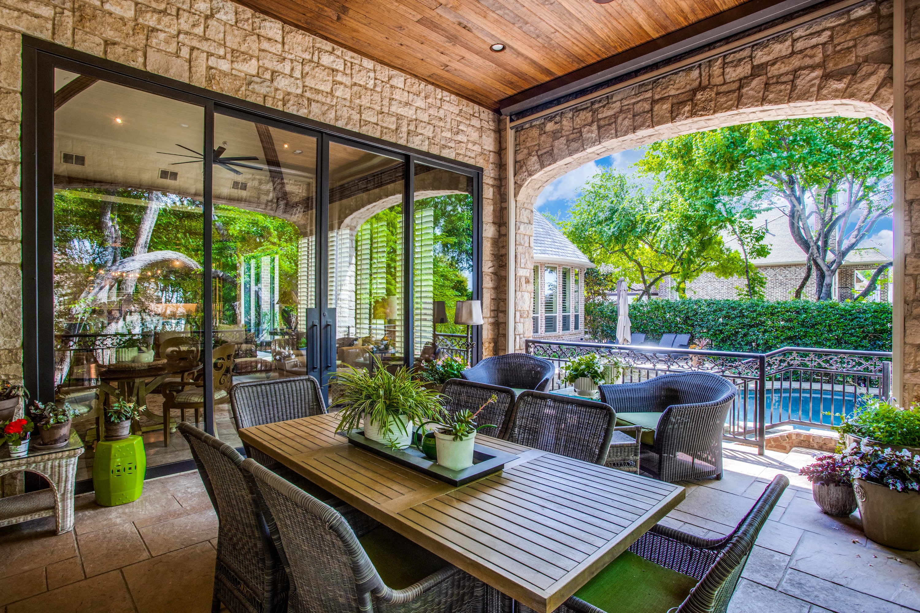 luxury patio dining room remodel