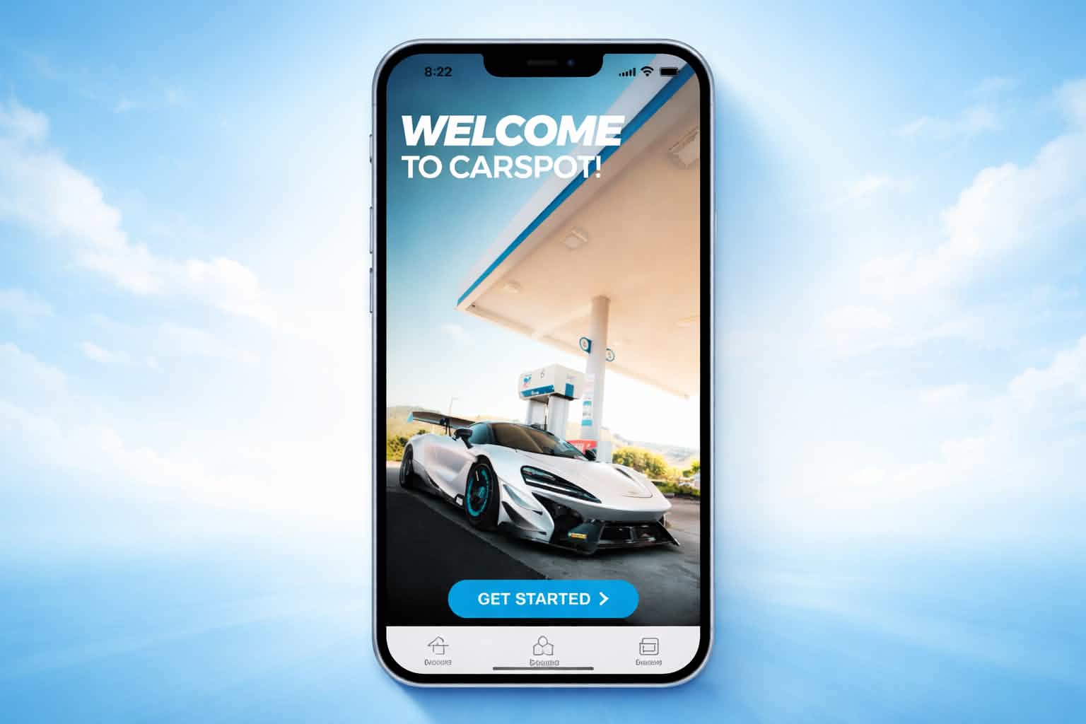 Abstract blue glowing waves layered against a dark black background.