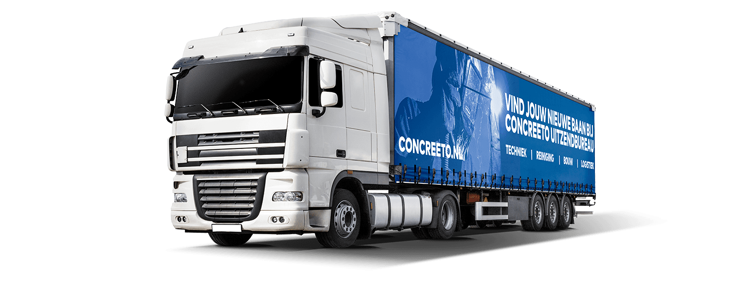 Vrachtwagen met reclame van Metabo