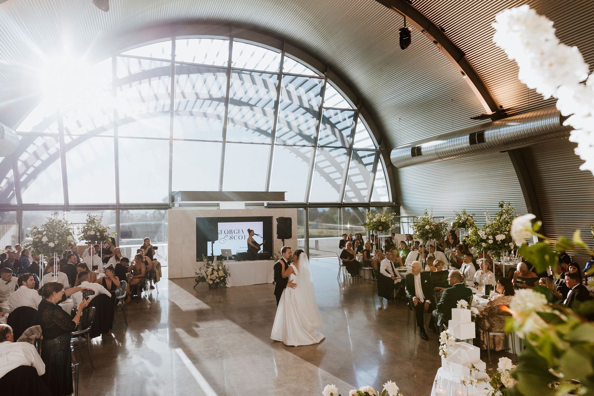 first dance of married couple at melbourne wedding. 