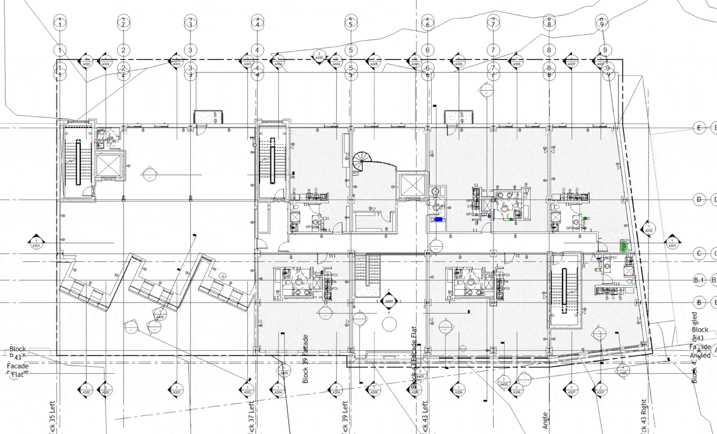 A floor plan shown three ways –&nbsp;with no view template applied, with a coordination view template, and with a presentation view template.  