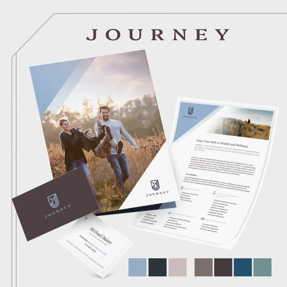 Updated brand for Journey Wealth to appeal to high-net worth individuals and pro golfers