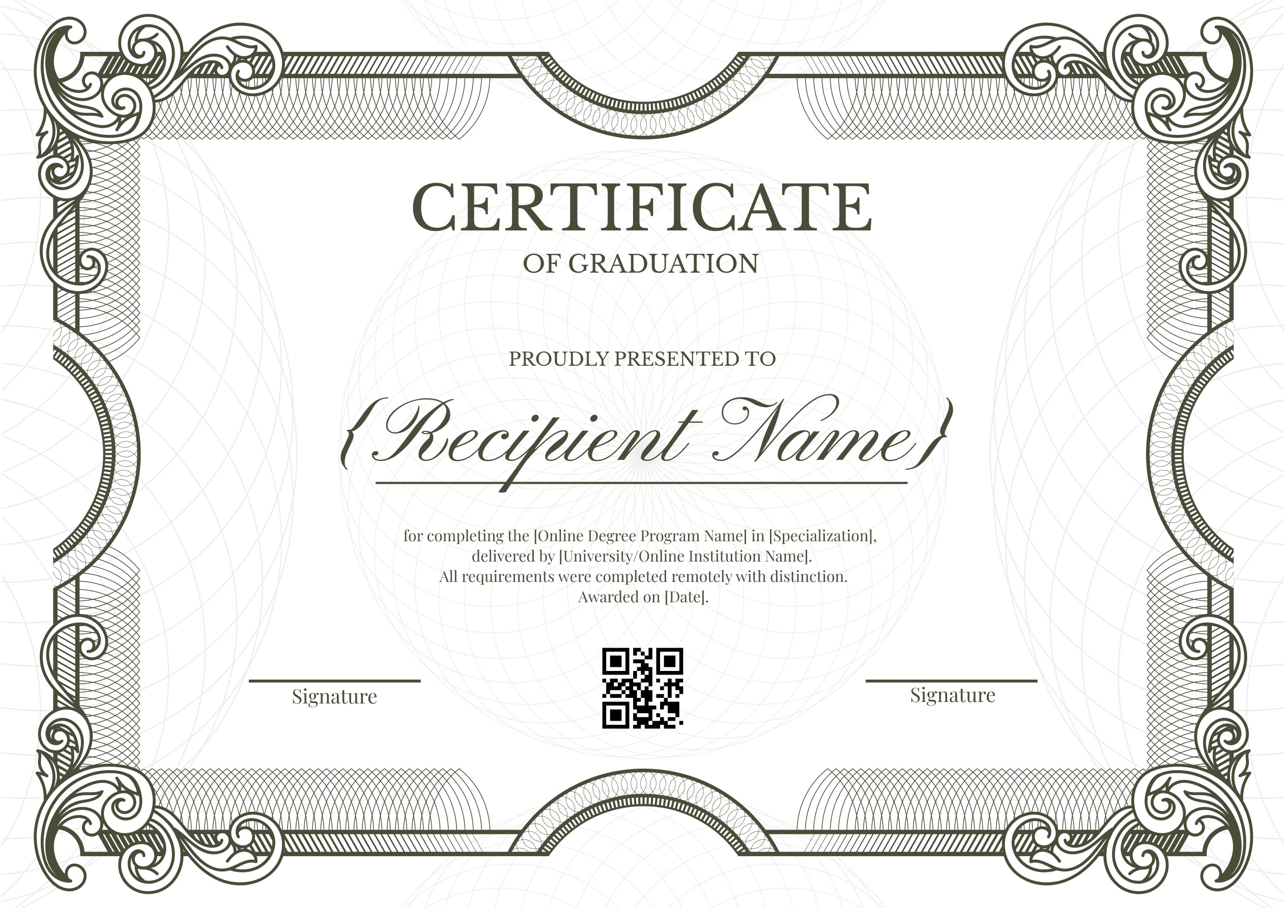 Wauld - Simple and Elegant Certificate of Graduation Template