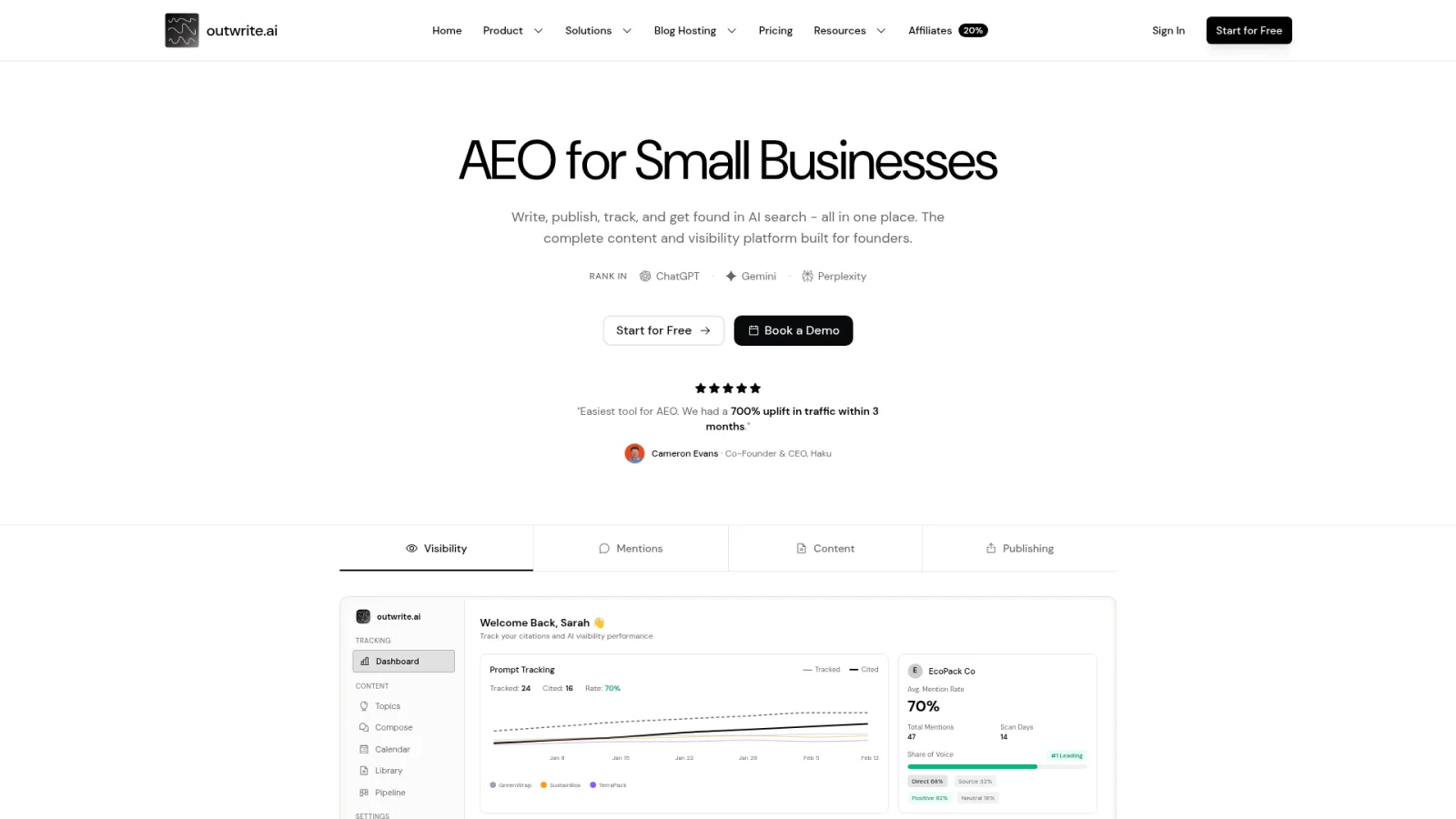 outwrite.ai homepage