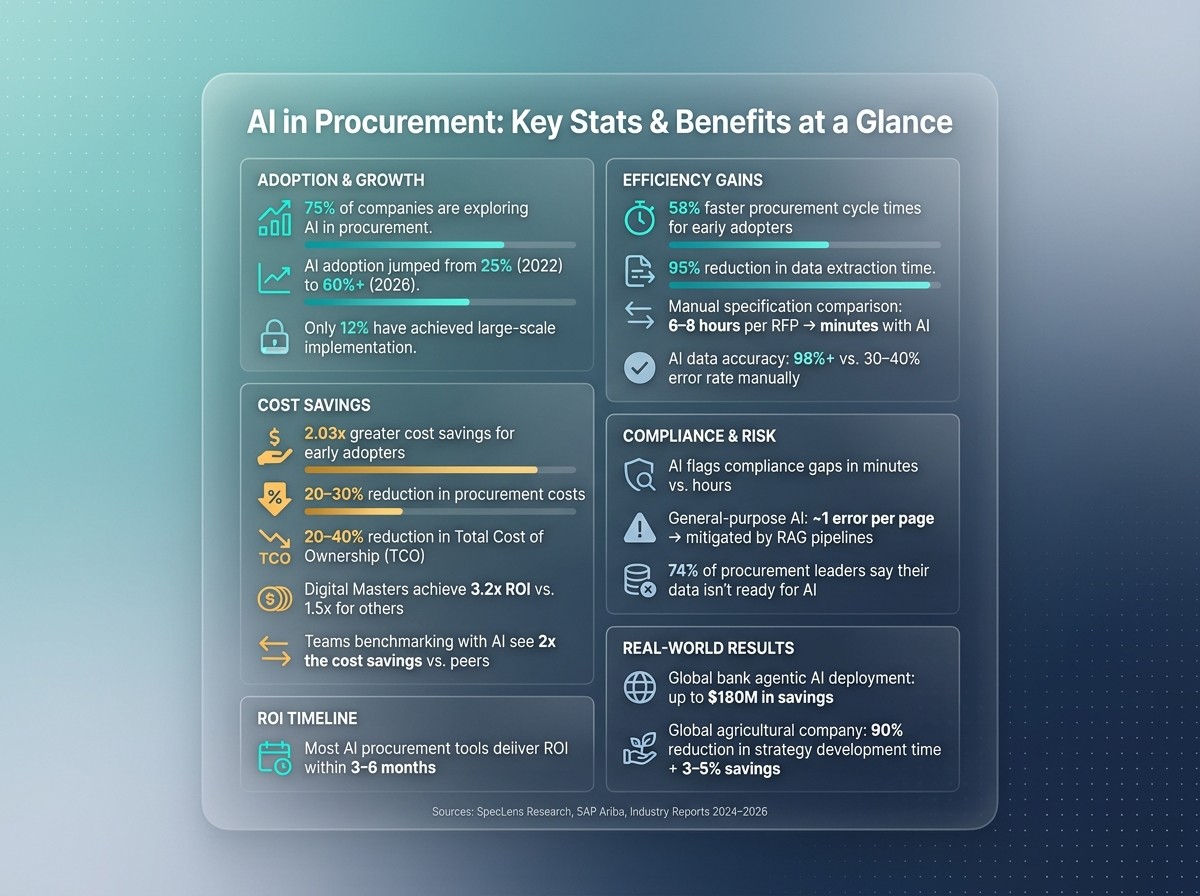 AI in Procurement: Key Stats & Benefits at a Glance