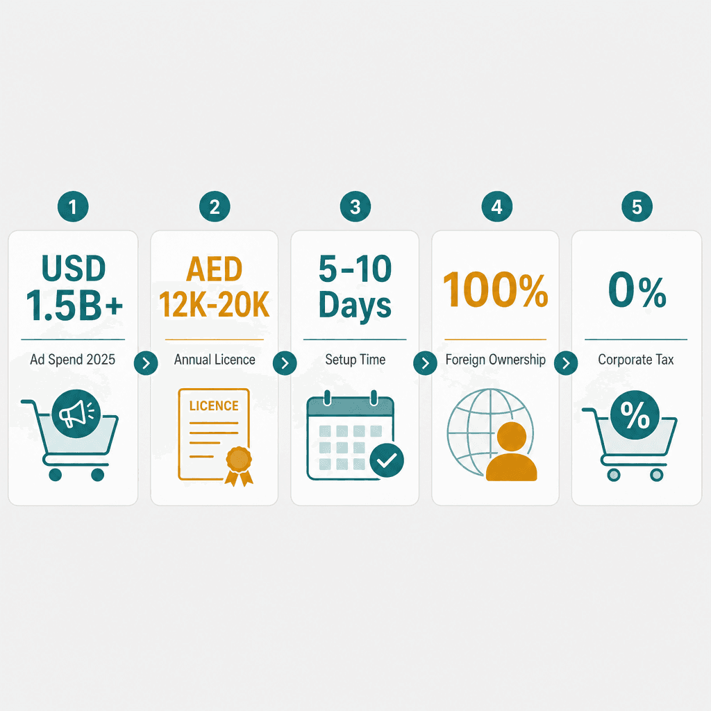 Infographic: Apply for a Advertising Requisites Trading License in Dubai