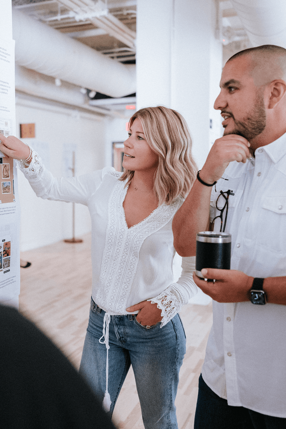 John Doe working on his computer in the office