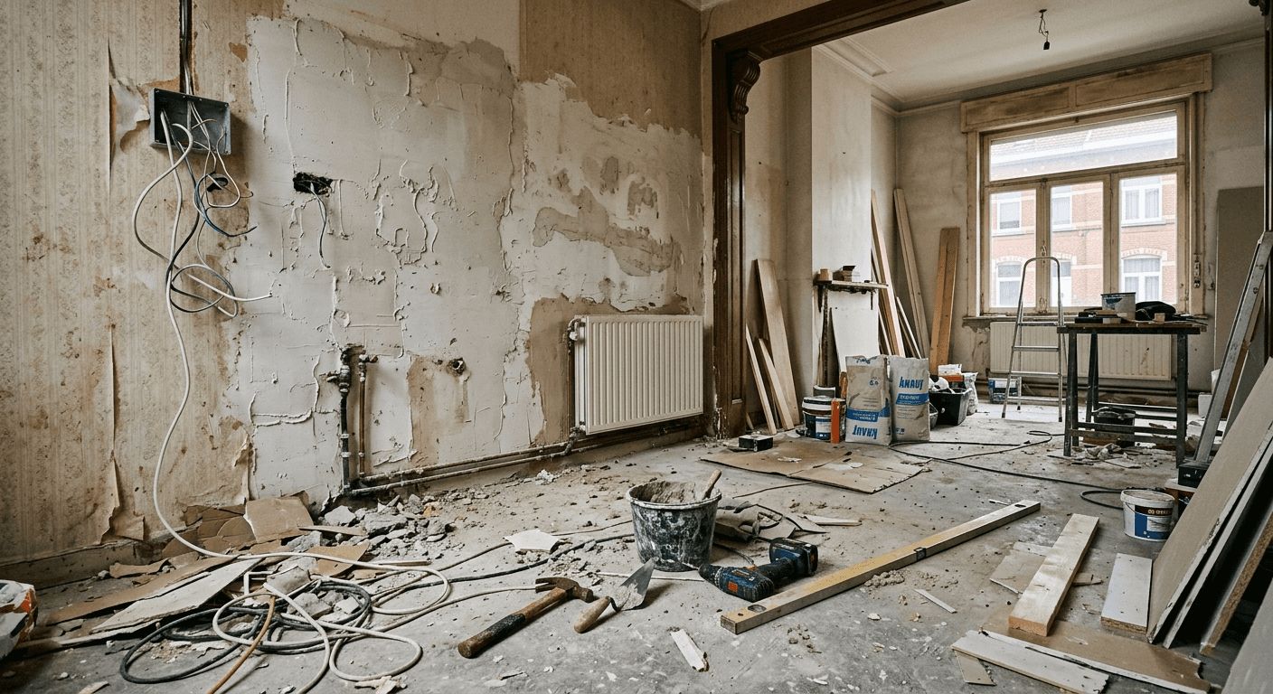 Erreurs fréquentes en rénovation maison avec travaux mal réalisés en Belgique