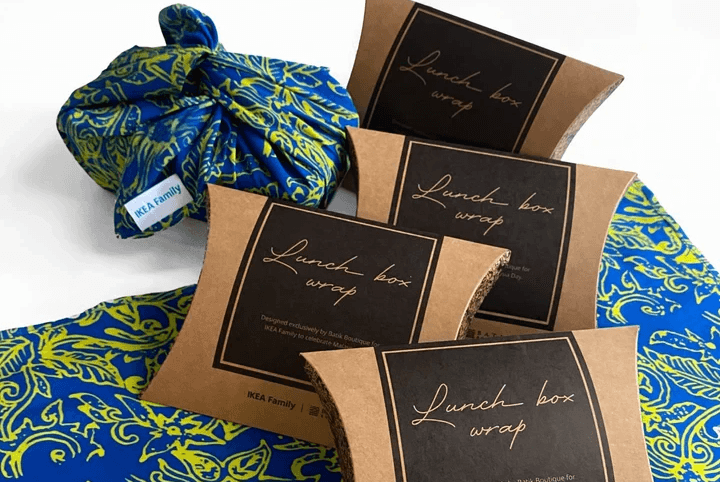 IKEA × Batik Boutique limited-edition batik lunch box wrap, Malaysia Day 2022.