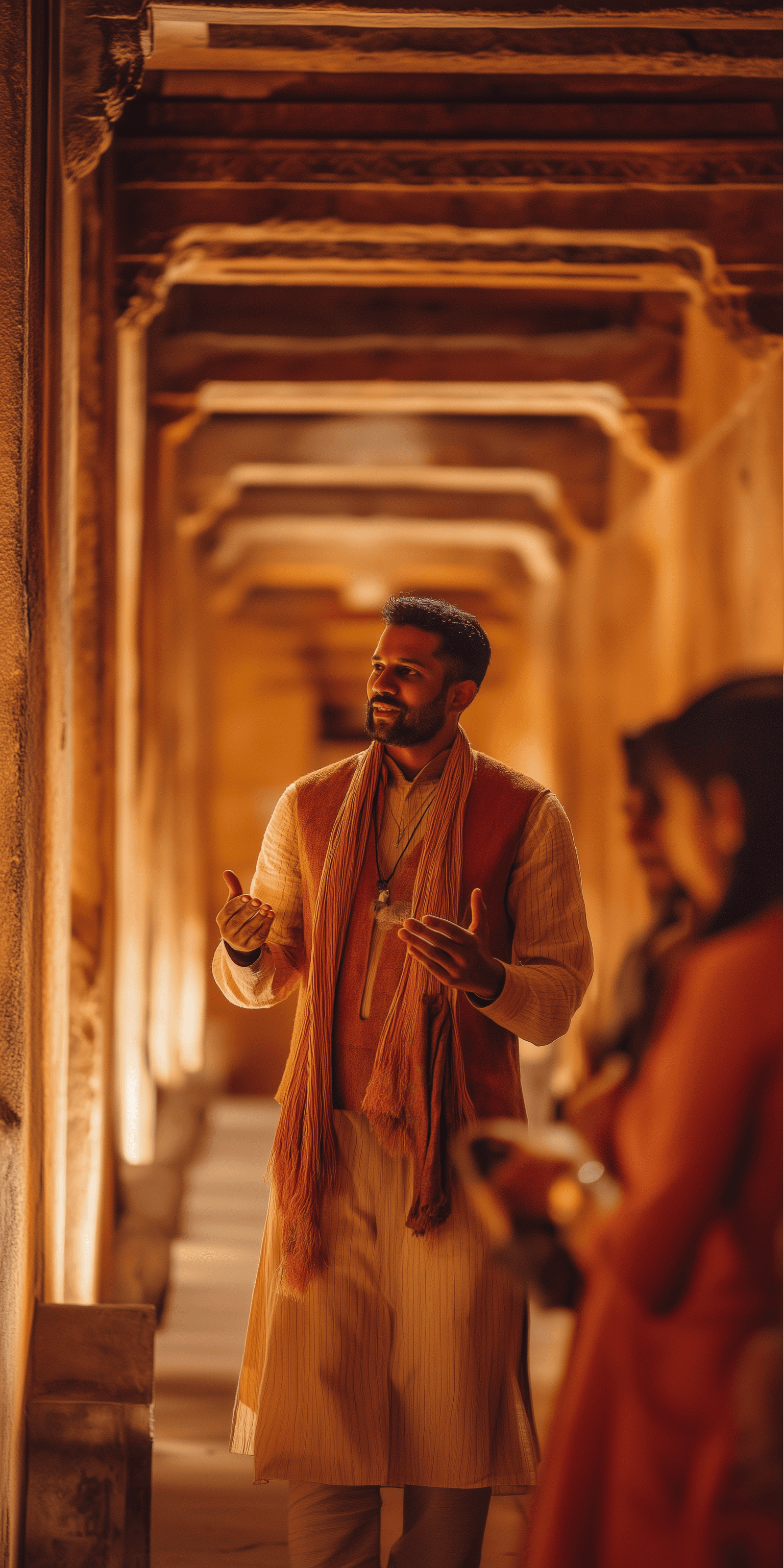 A Man telling story