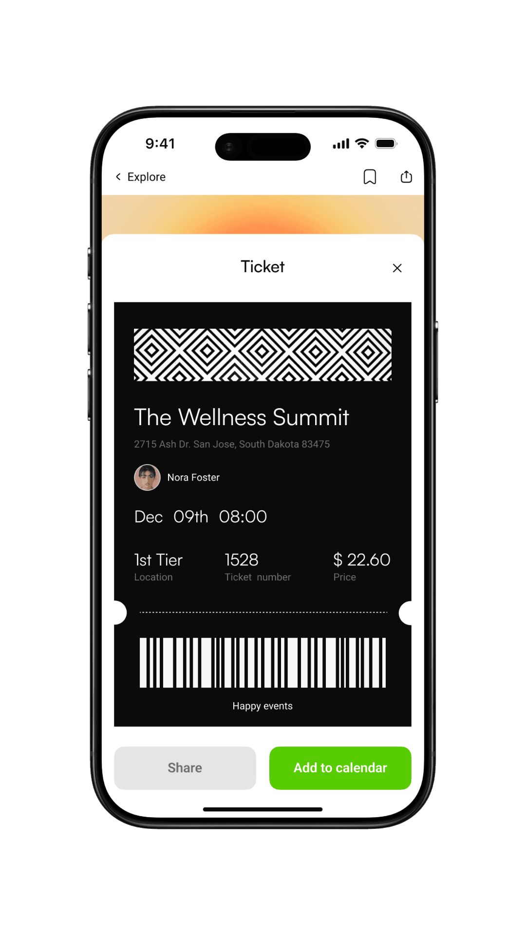 ticket preview mockup
