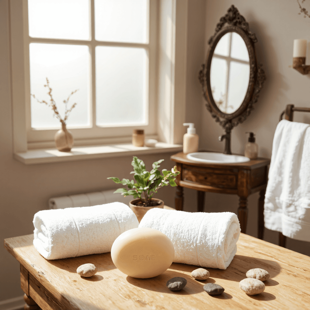 product photography of round soap