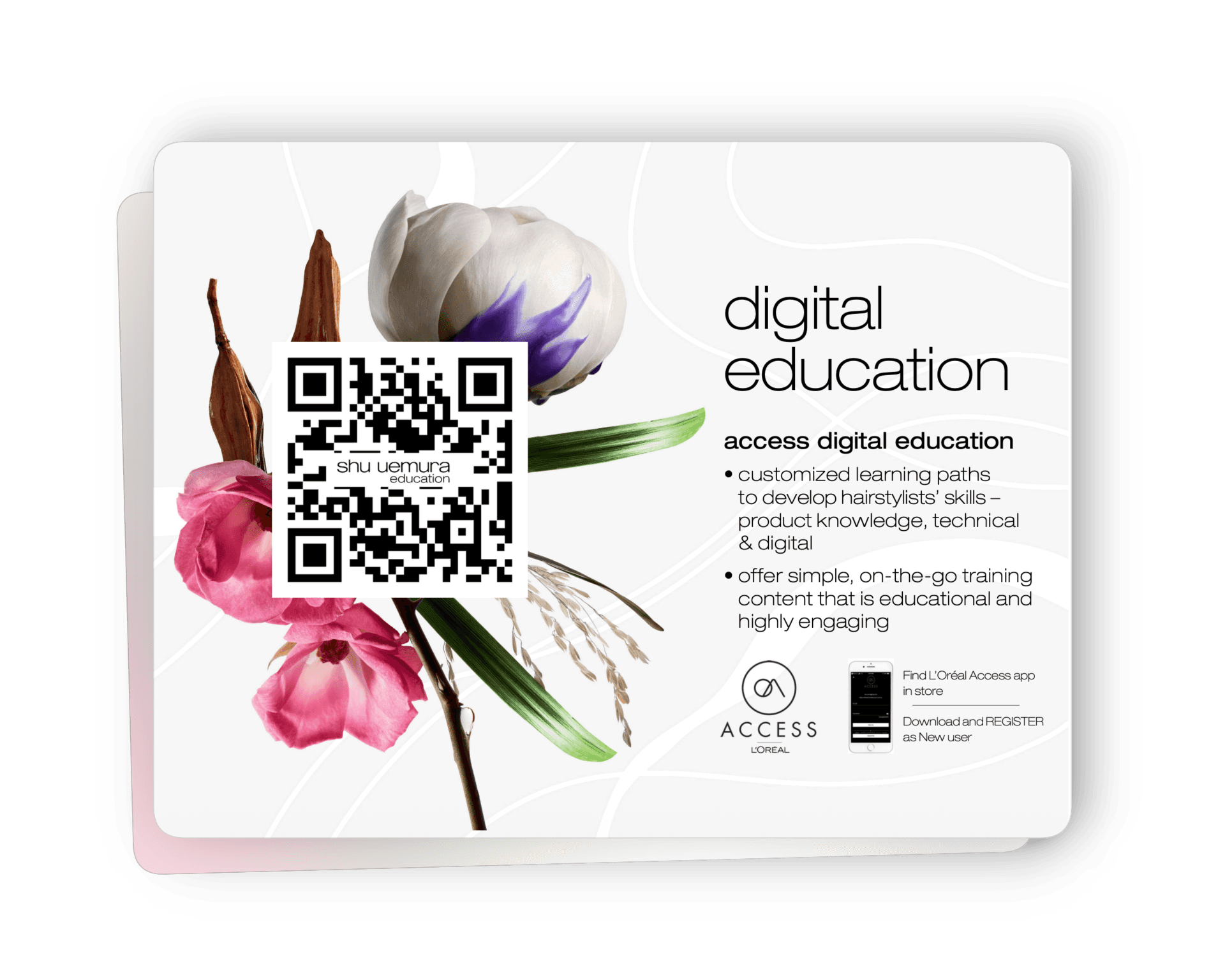 L'Oréal Shu Uemura digital educaiton splash page