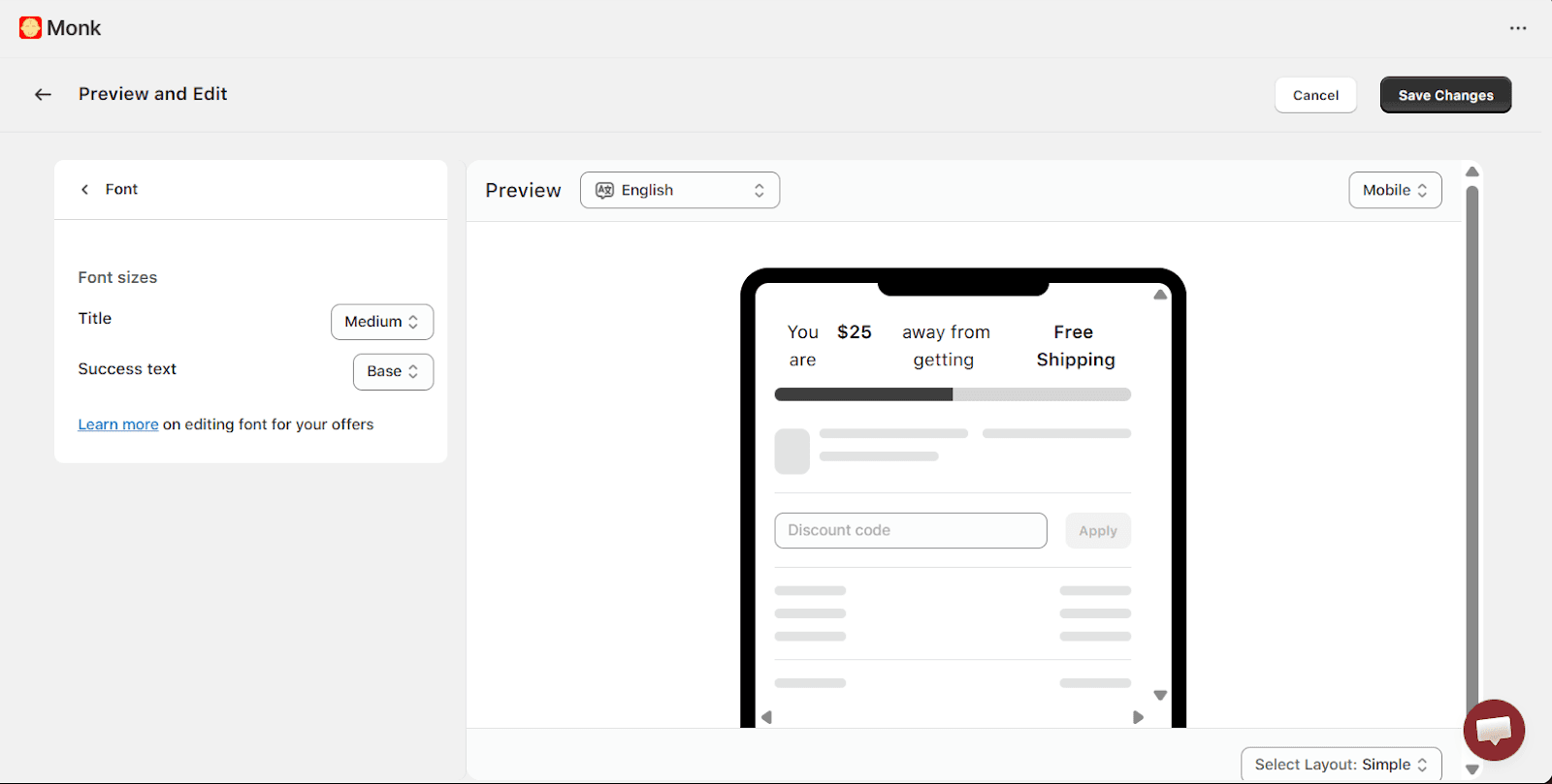 Shopify plus merchants can customize your Shopify checkout using Monk to drive checkout conversions