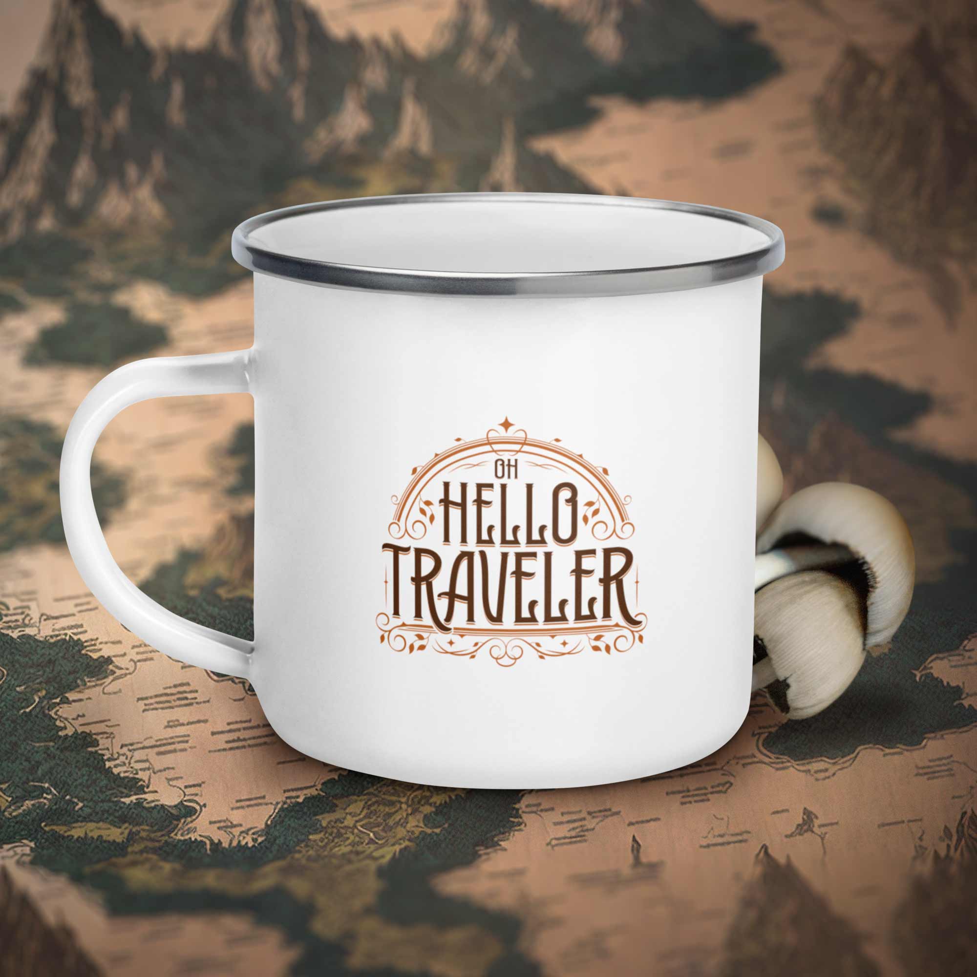 hello traveller mug