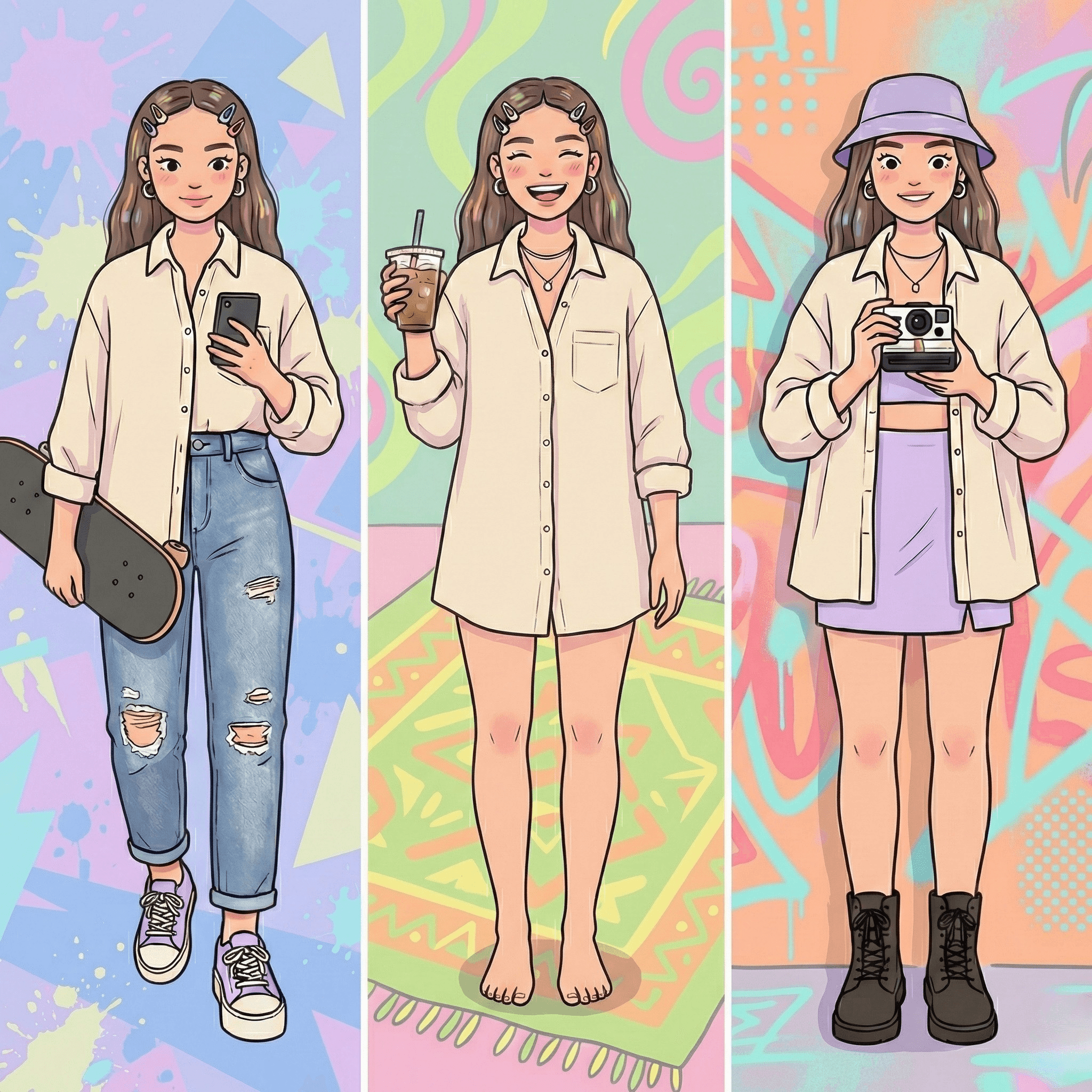 Oversized shirt outfit for women styled in a clean, effortless way